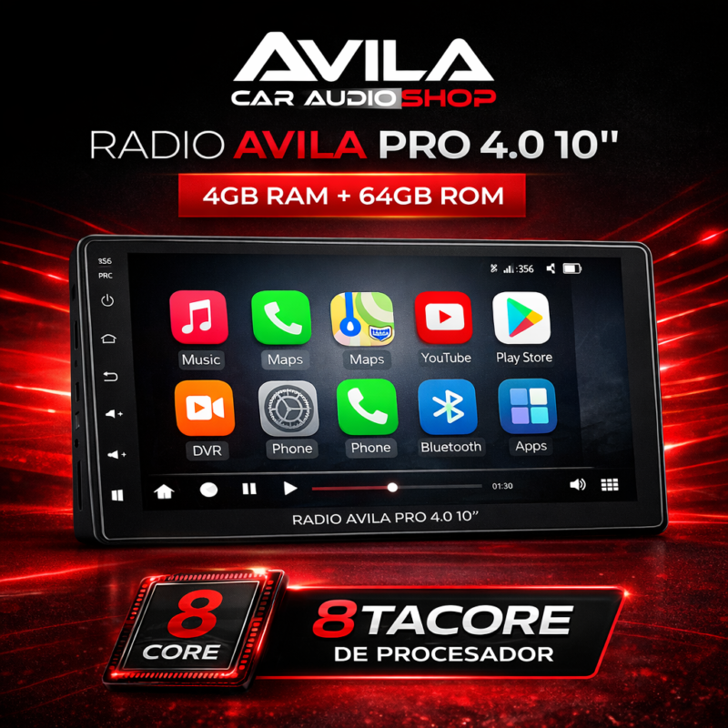 Radio Avila Pro 4.0 10" | 4GB RAM + 64GB