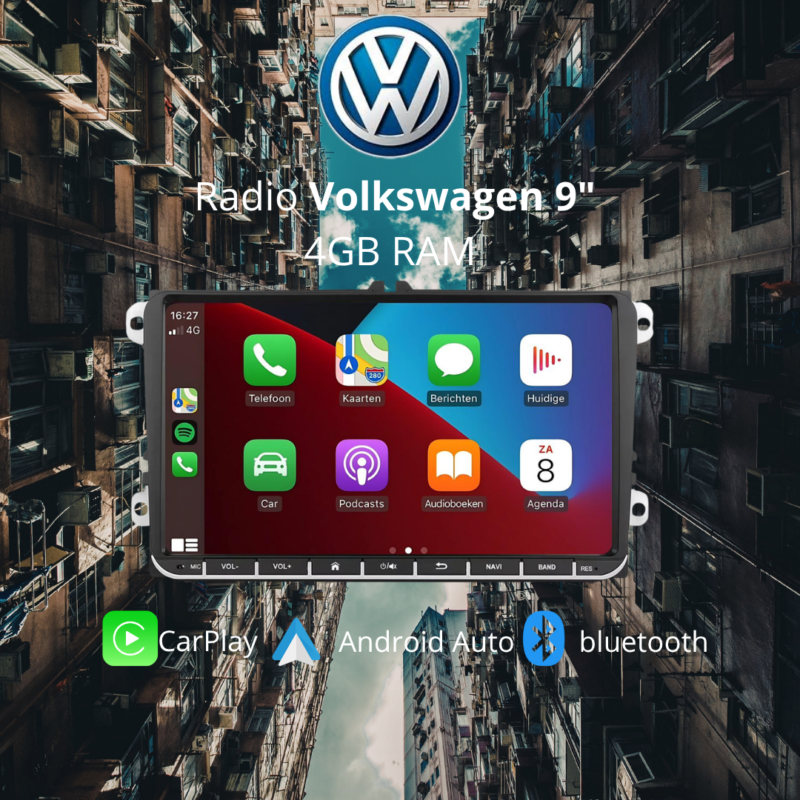 Radio Volkswagen 9" | 4GB RAM