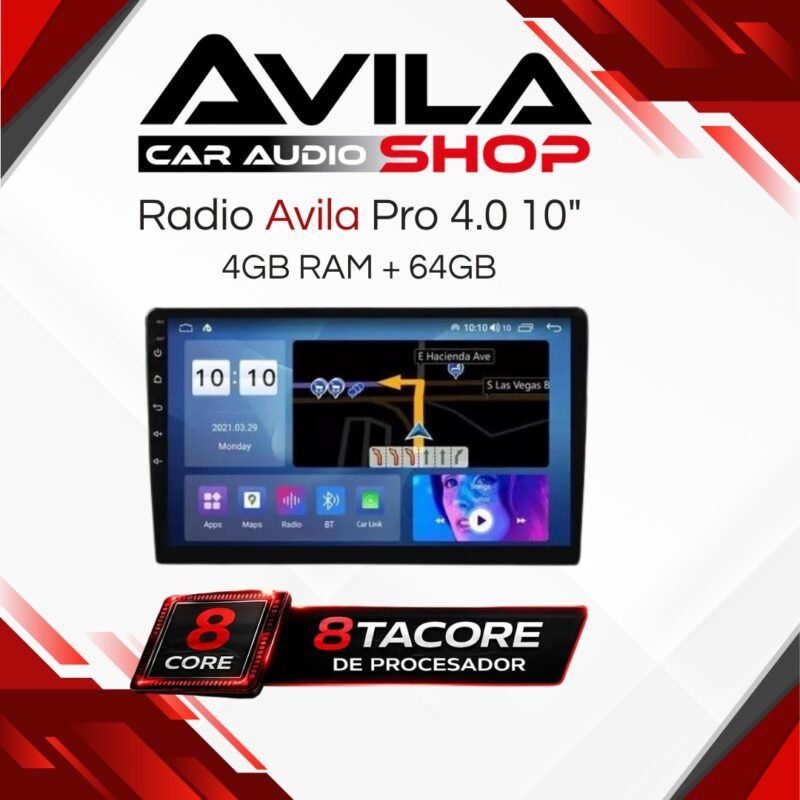 Radio Avila Pro 4.0 10" | 4GB RAM + 64GB